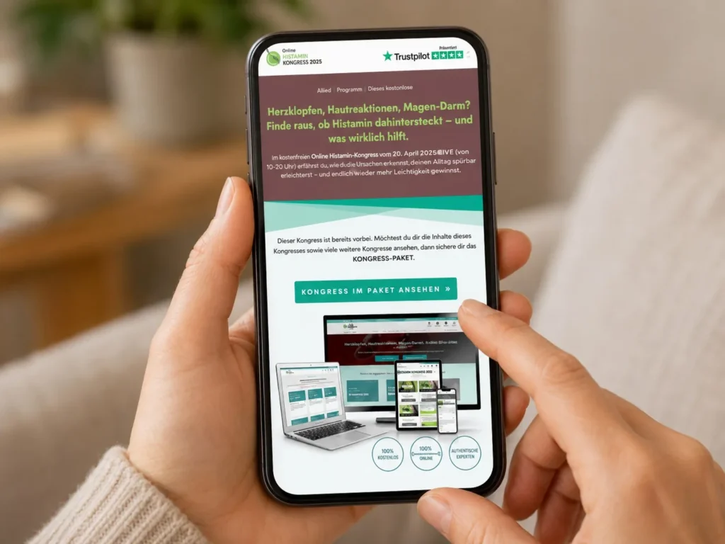 Medumio Histamin-Kongress – Anmeldeseite Histaminintoleranz