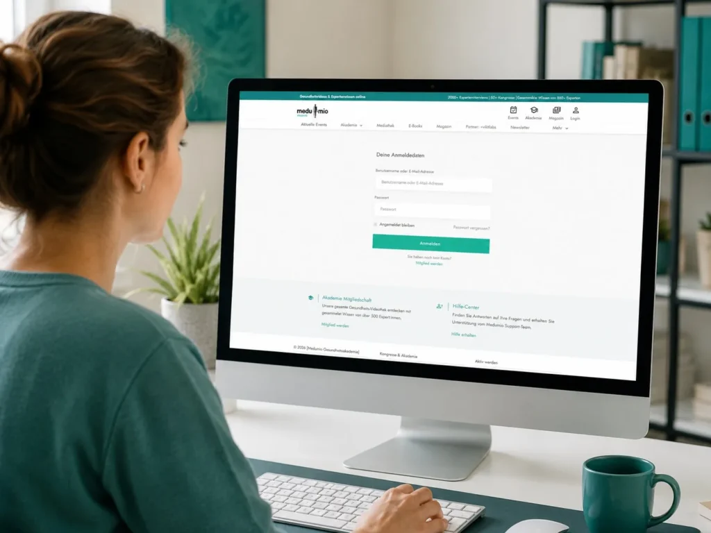 Medumio Login – Anmeldemaske der Akademie